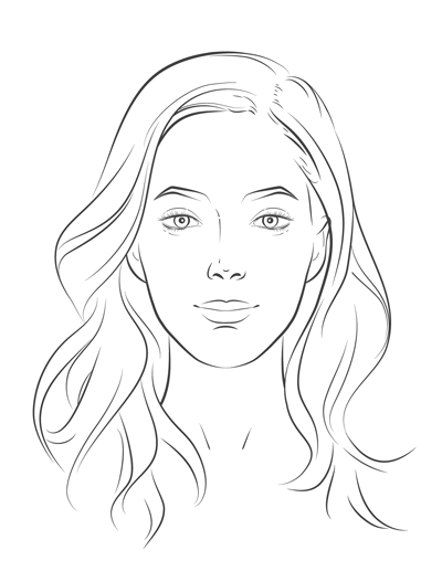 Line Art Woman Front