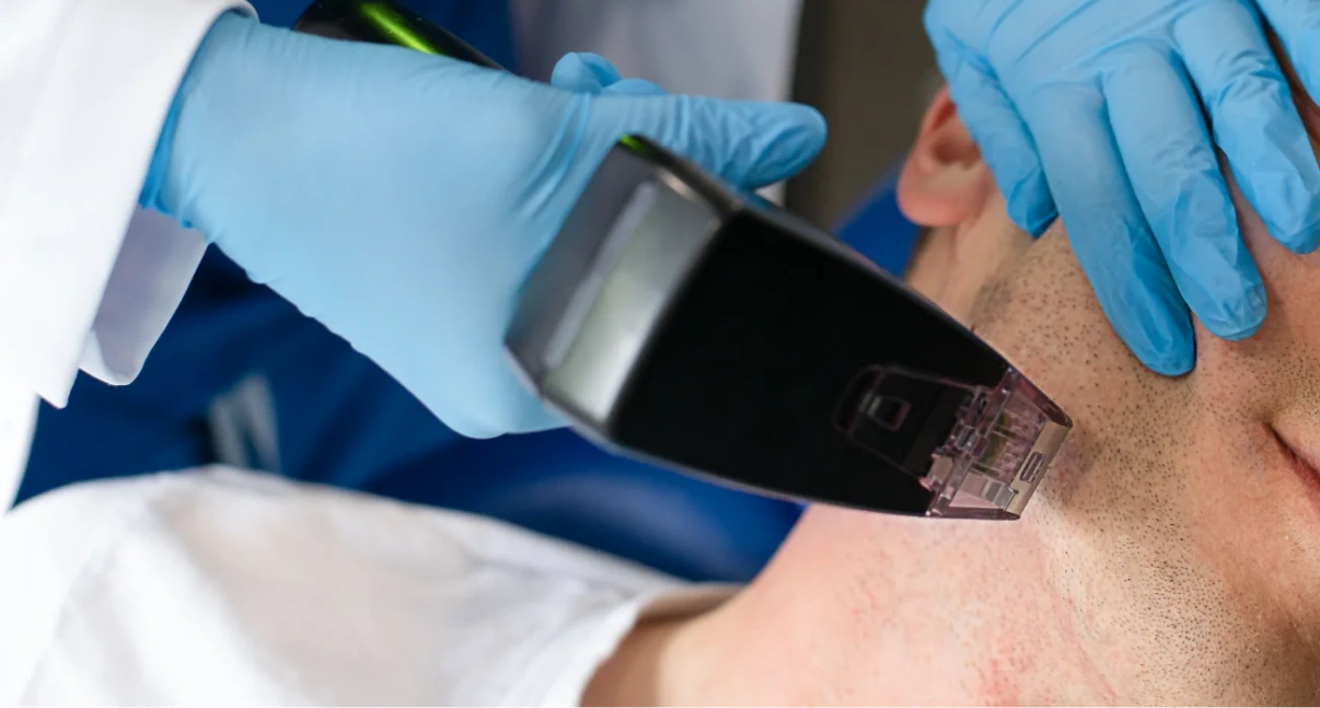 Patient Being Treated With Medical Device
